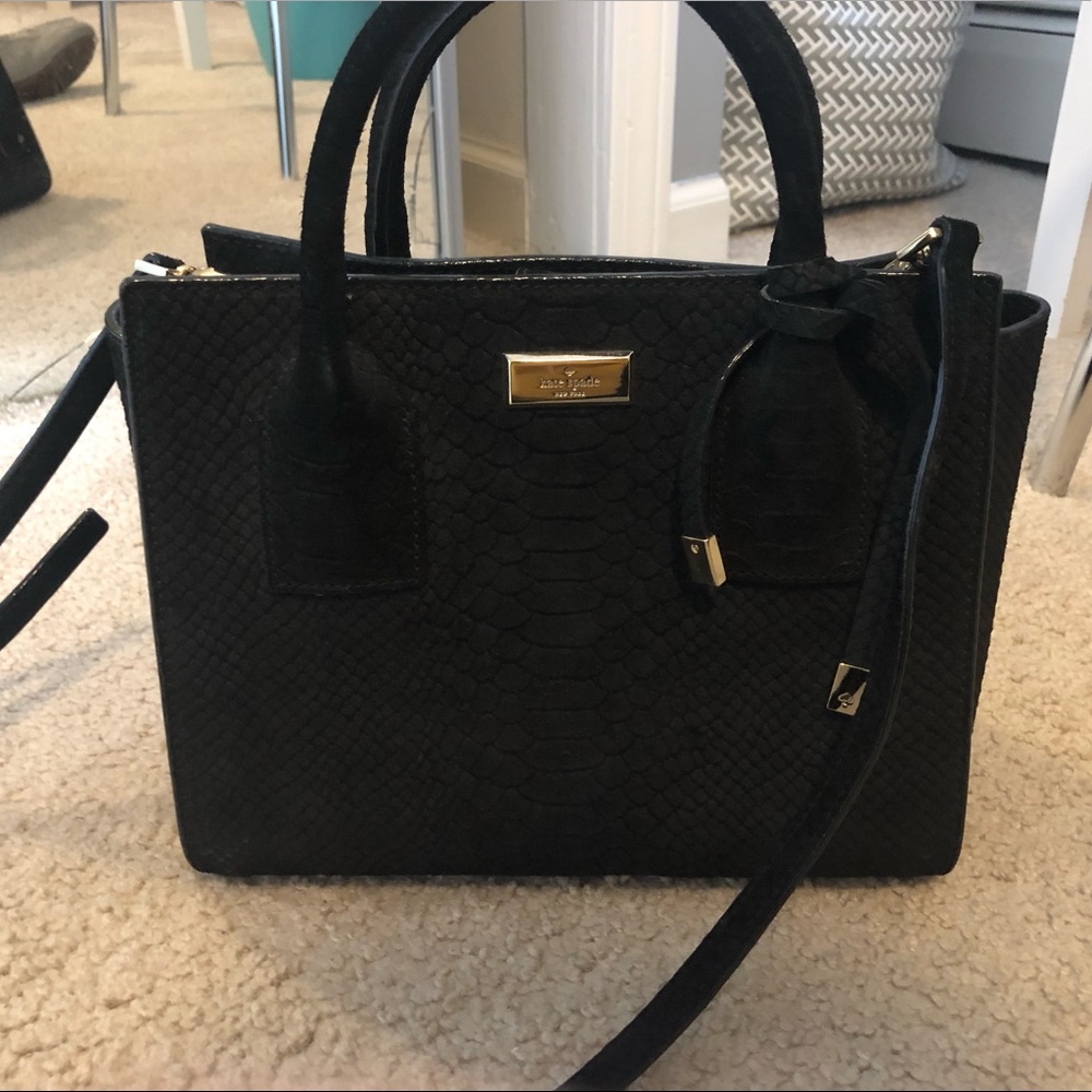 Black Suede, Textured Kate Spade Purse
